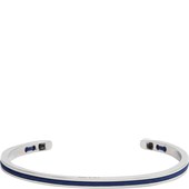 Pig & Hen - Cuff Bracelets - Navy | Silver Navarch 4 mm